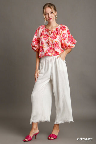 THE CANDY LINEN PANTS-White
