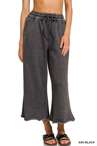 THE ON THE FRAY PANTS-BLACK
