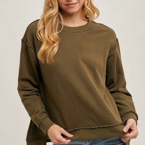 Crewneck Oversized Sweatshirt- ARMY