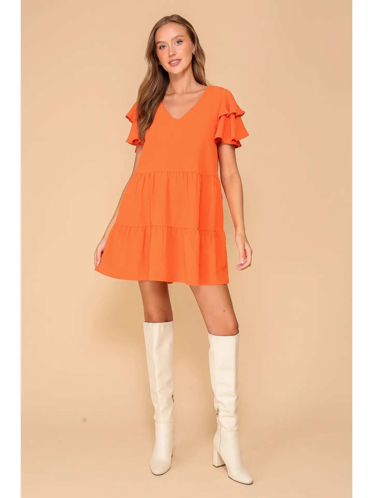 TIGER WALK DRESS- ORANGE