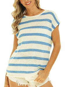 Lightweight Striped Sweater Top