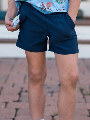 Youth Everyday Shorts - Deep Water Navy - Mayan Pocket