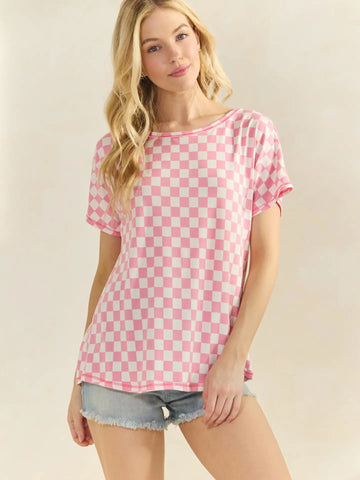 Checkerboard Relaxed Tee