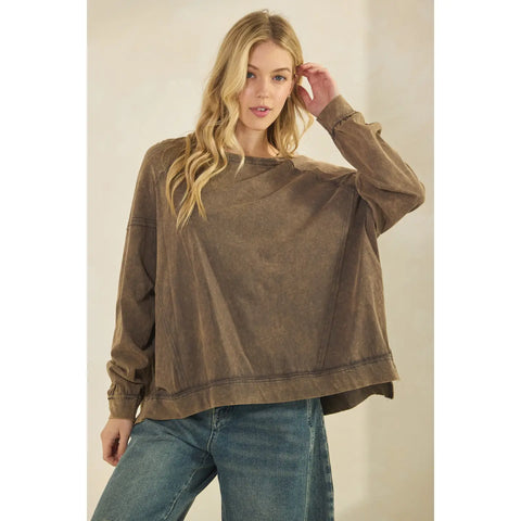 Mineral Wash Crewneck Sweatshirt