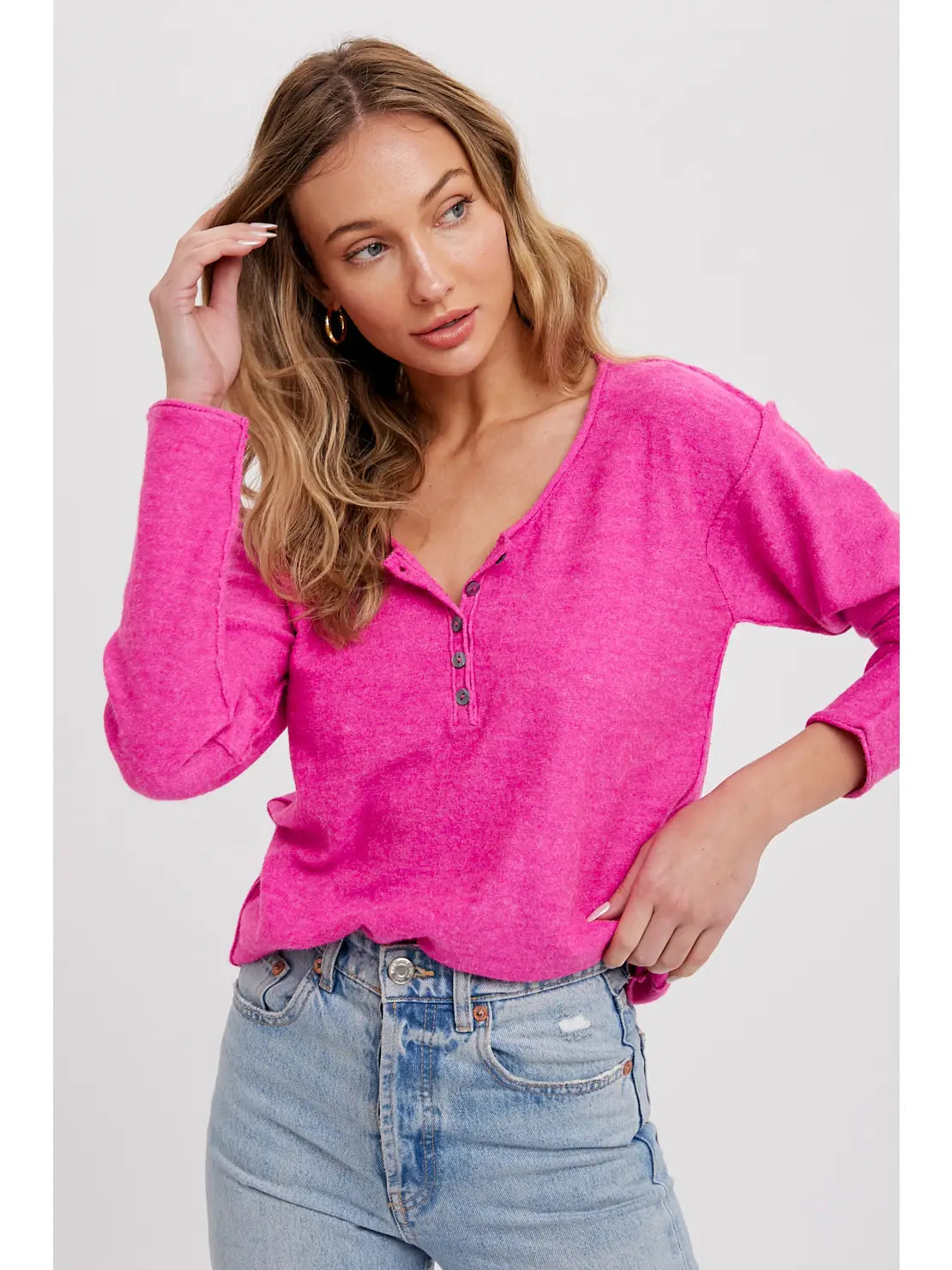 THE HENLEY TOP- PINK