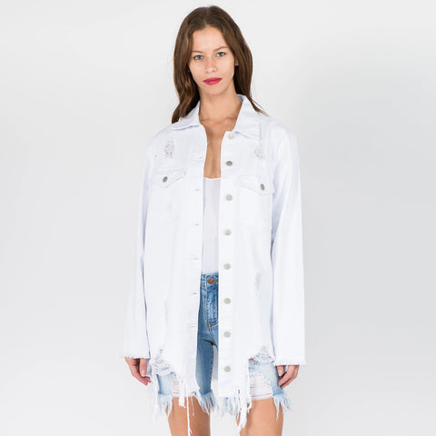 THE PERFECT DENIM JACKET- WHITE