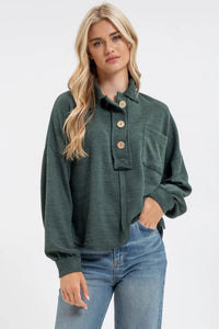 THE  HEATHER PULL OVER-GREEN