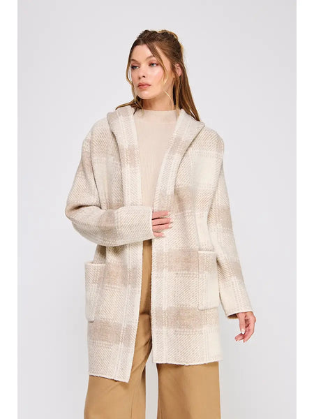 Cozy Plaid Sweater  Cardigan