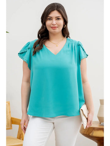 THE TULIP TOP-TEAL+