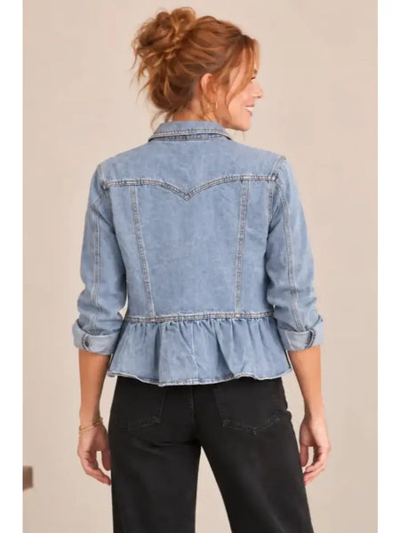 PEPLUM JEAN JACKET