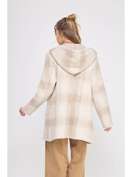 Cozy Plaid Sweater  Cardigan