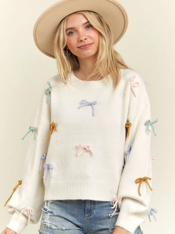 Cutesy Bow Sweater Top