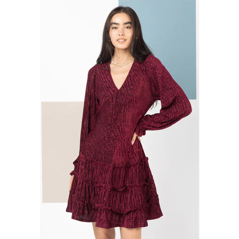 THE NIGHT OUT DRESS- WINE