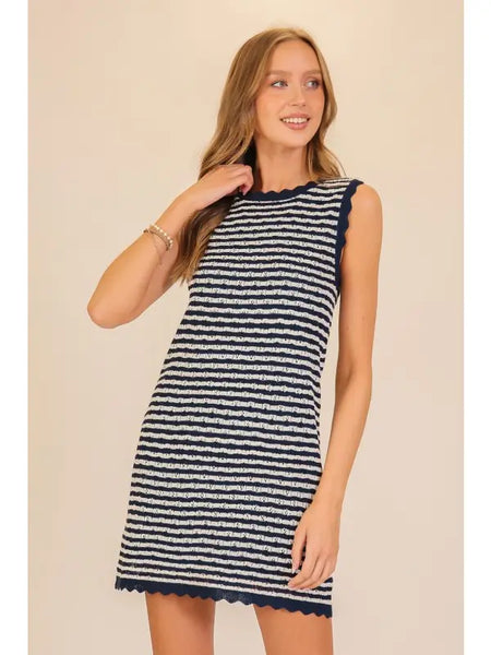Stripe Knit Mini Dress