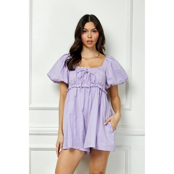 Puff Sleeve Romper