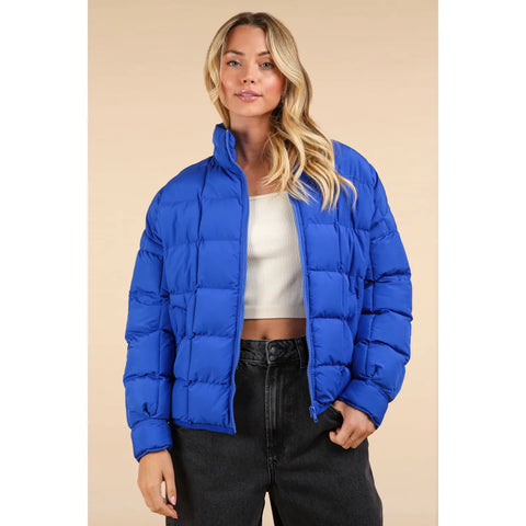 PUFFER JACKET-ROYAL BLUE