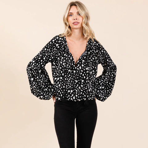 THE DOTTIE TOP-BLACK