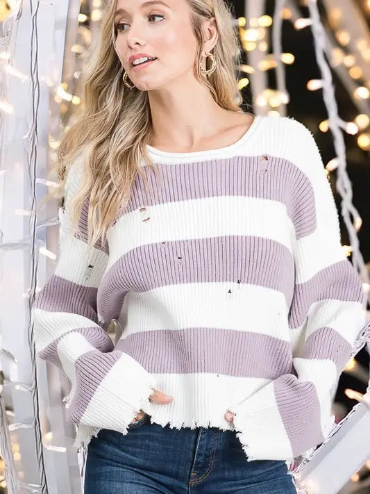 Striped Knit Sweater