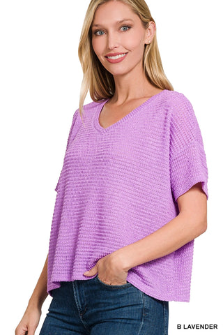 THE CANDY SPRING TOP-LAVENDER