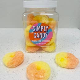 Freeze Dried Peach Ring Candy