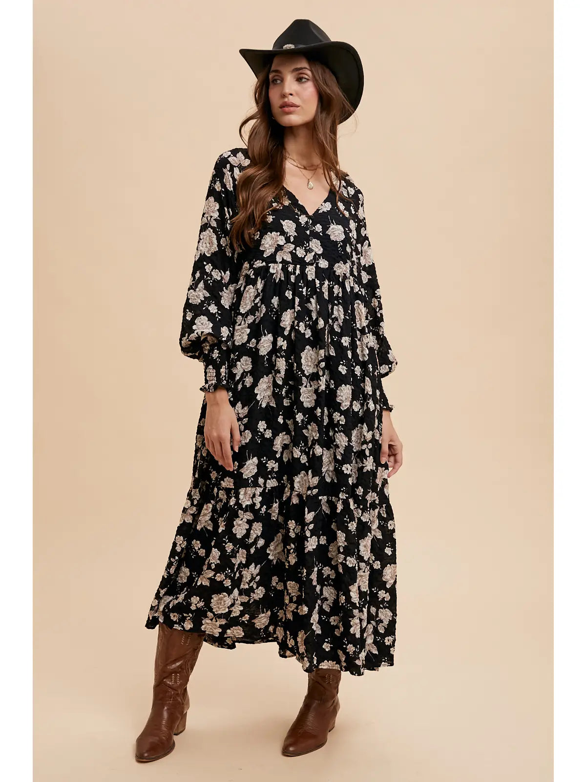 Floral Raglan Sleeve Dress