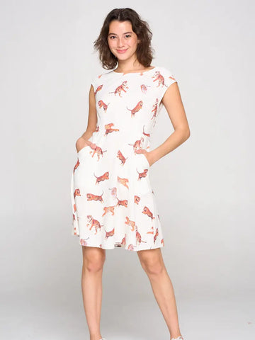 Tiger Print Dress (s-xl)