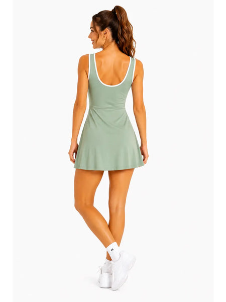 ON THE RUN TENNIS DRESS- SAGE