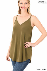 REVERSIBLE CAMI- OLIVE