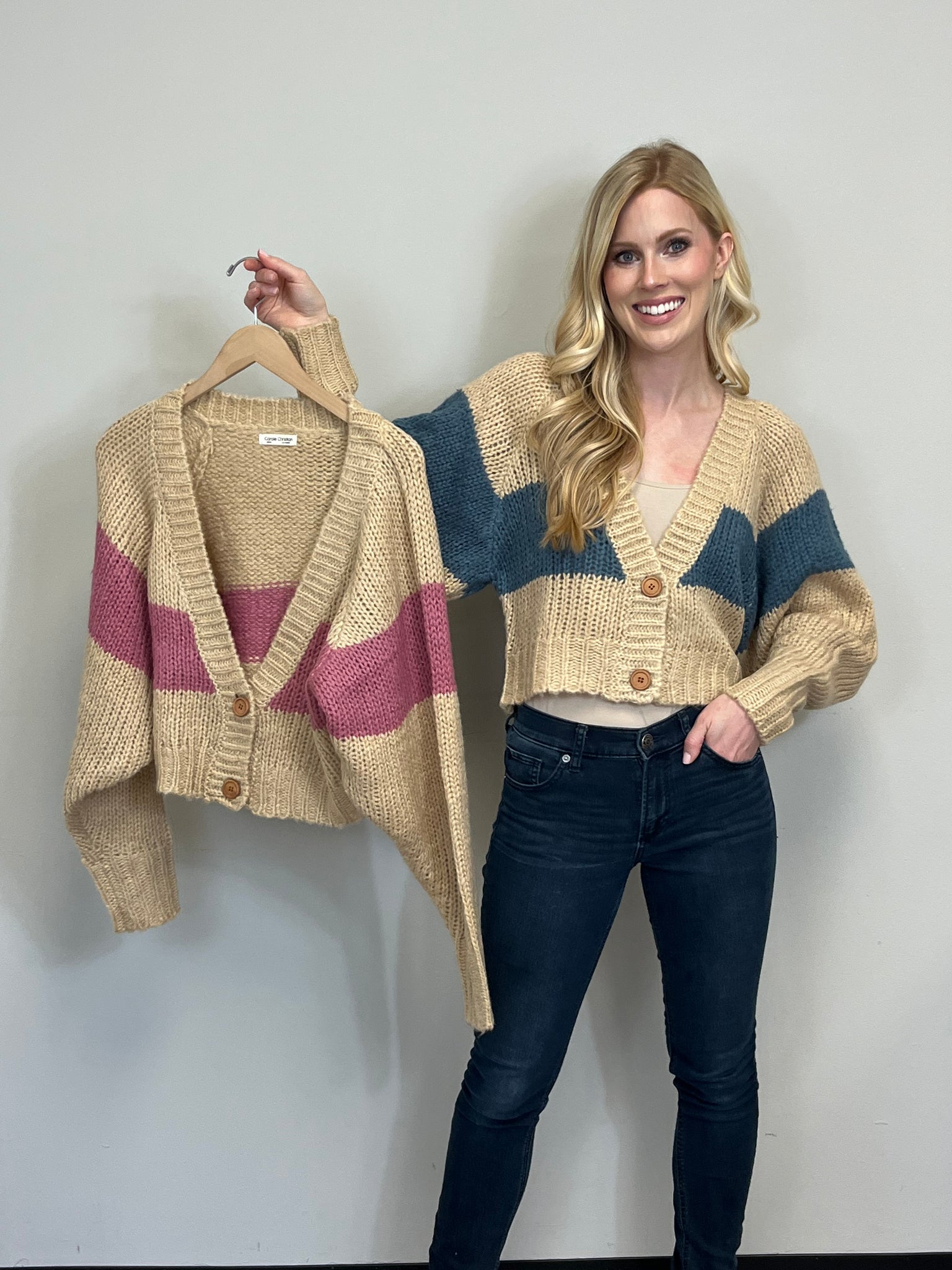 THE SWEET STRIPE CARDI
