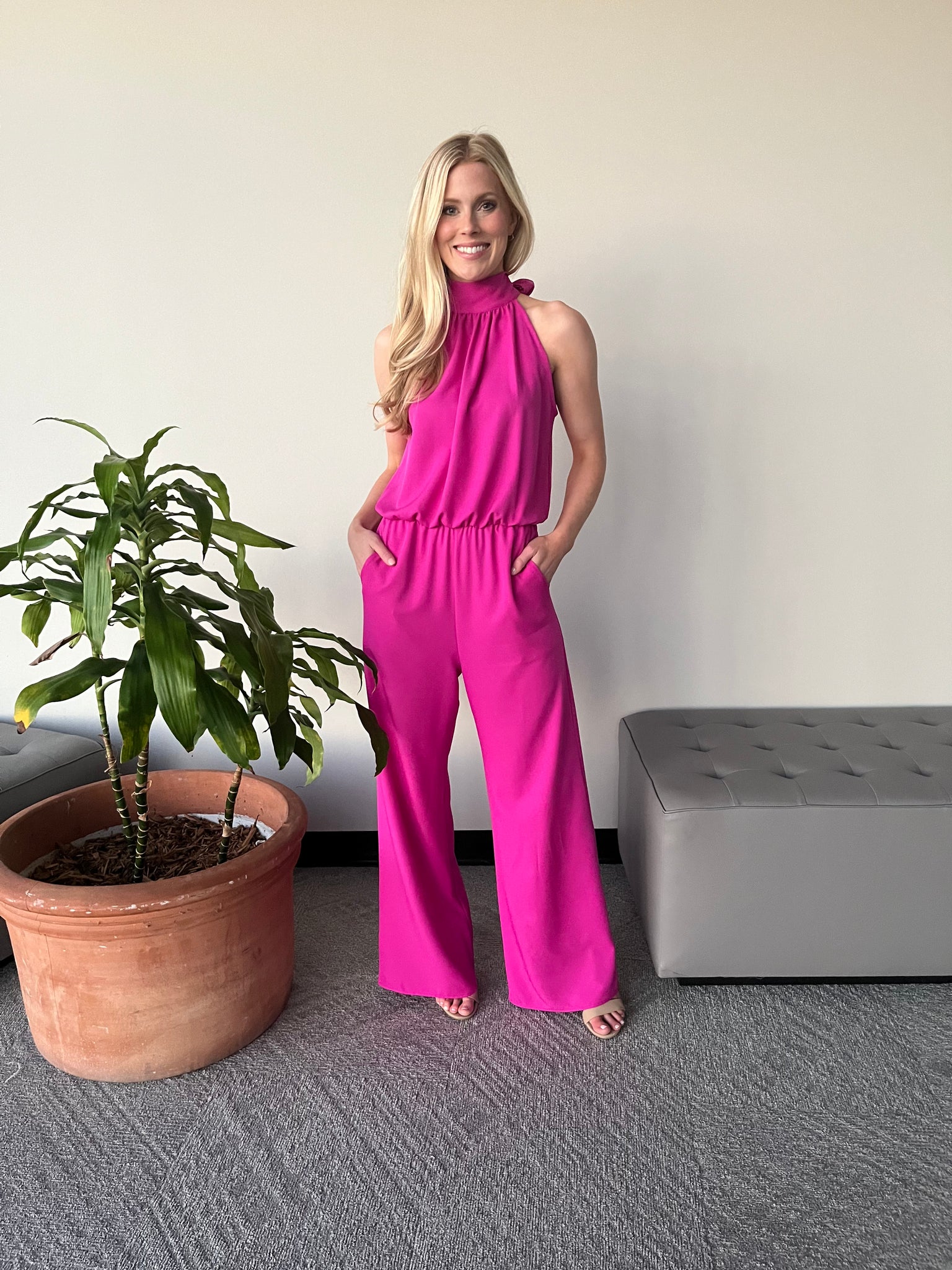 LETS GO GIRL JUMPSUIT - PINK