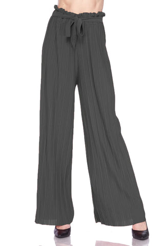 THE MANDY PLEATED PANTS- GRAY
