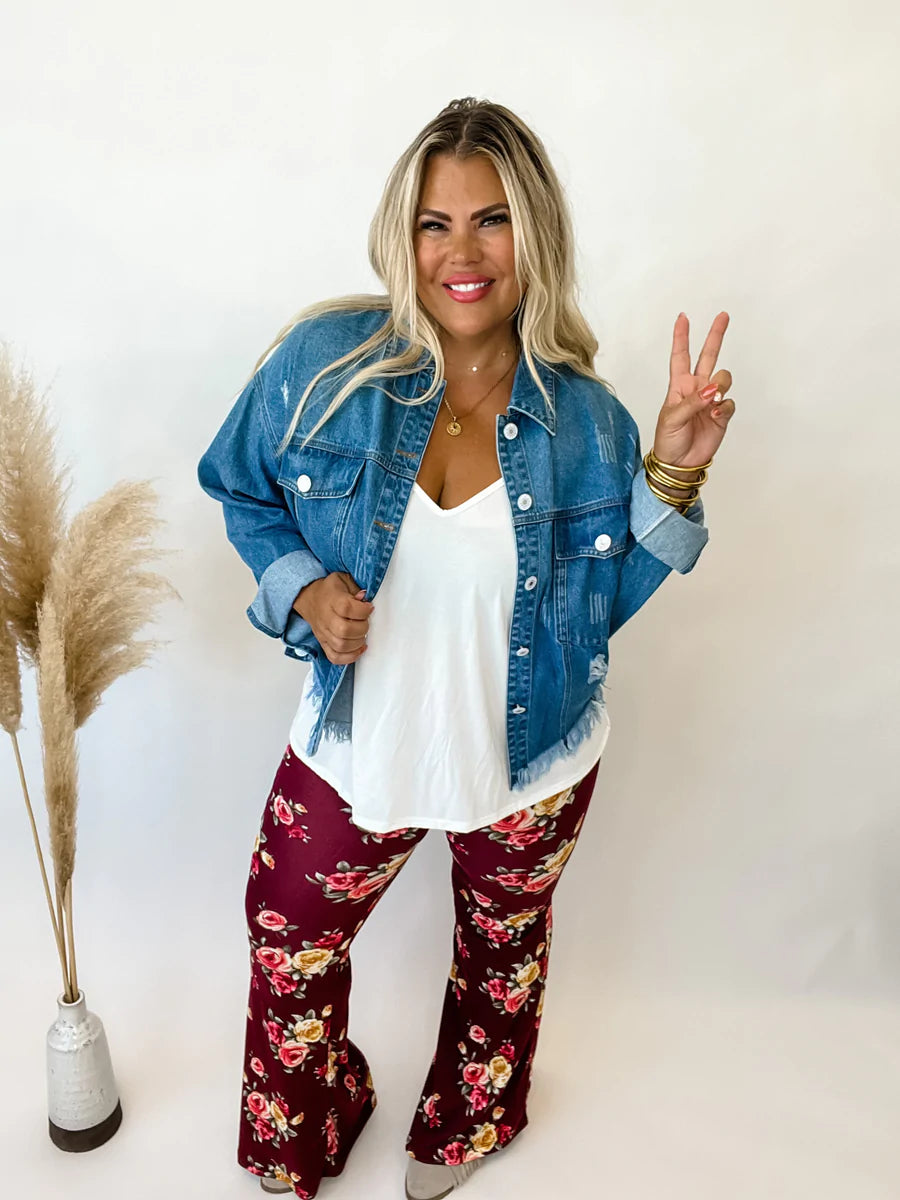 CHEYENNE DISTRESSED DENIM JACKET